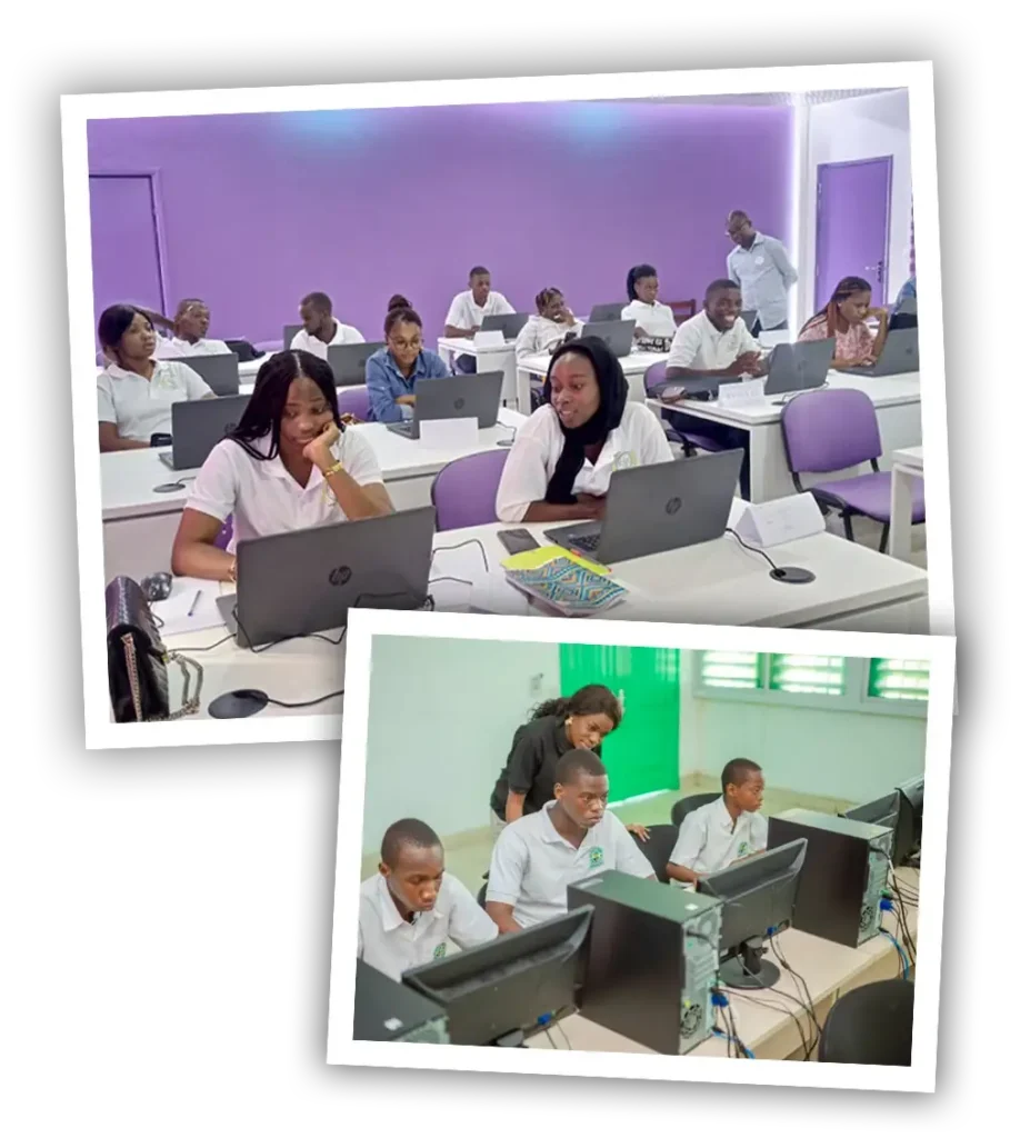 Photo de jeunes gabonais en formation durant les tech camp africa digiempower au gabon