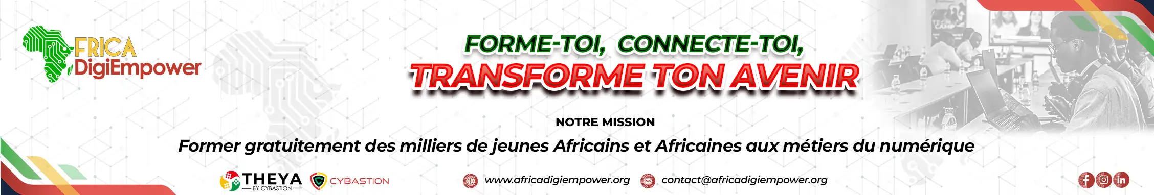 Africa Digiempower un programme de THEYA by Cybastion. Visuel réaliser par adambita237(adatheartist)